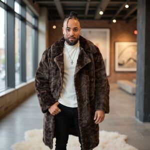 Luxurious Brown Mink Coat for Men